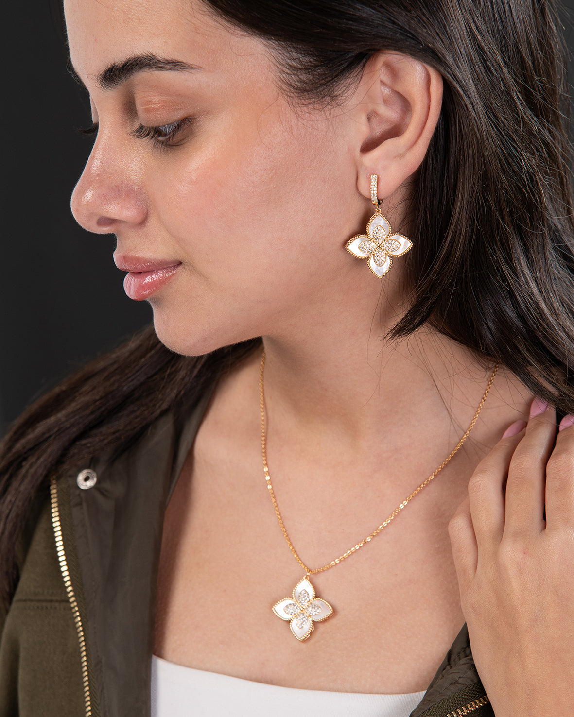 Necklace, Earrings