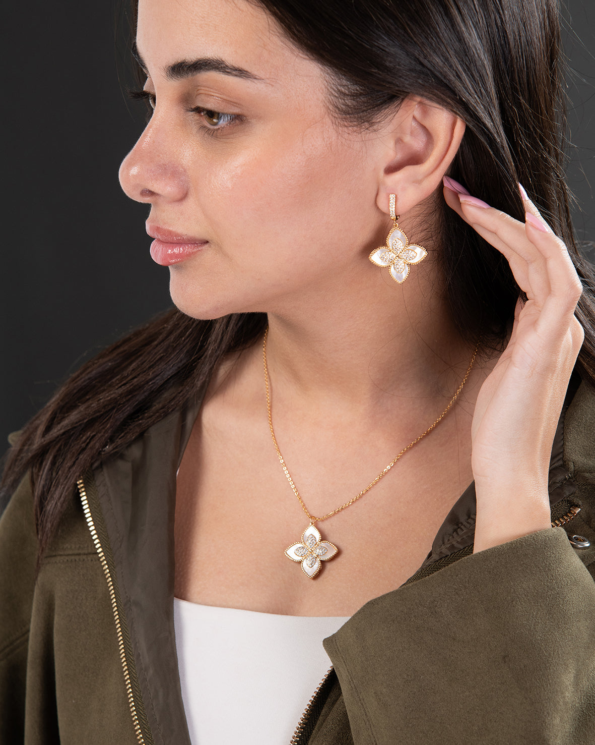 Necklace, Earrings