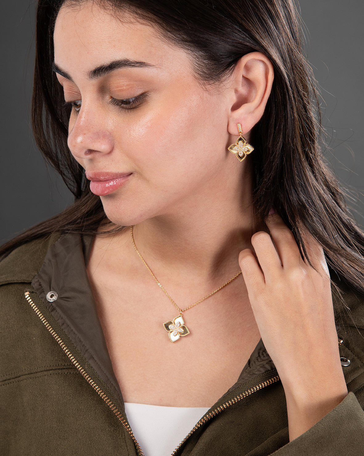 Necklace, Earrings